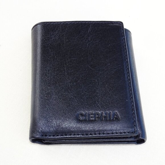 Men's Wallet-Ciephia RFID-Blocking Trifold Cowhide Leather - Picture 1 of 5